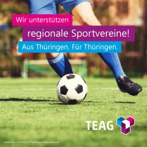 „Thüringer Energie“ am Geißrain: TEAG unterstützt unseren SV 49 Eckardtshausen